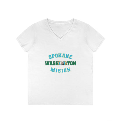 Washington Spokane Spanish - Ladies' V-Neck T-Shirt