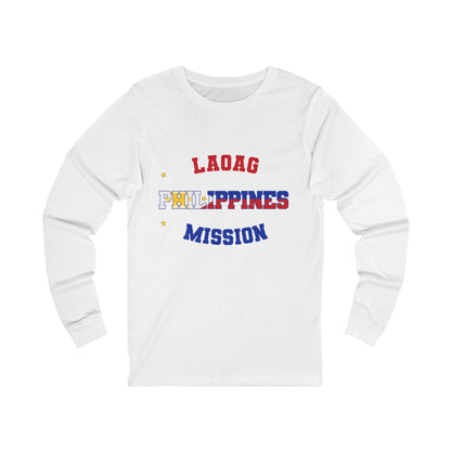 Philippines Laoag English - Unisex Long Sleeve Cotton Jersey