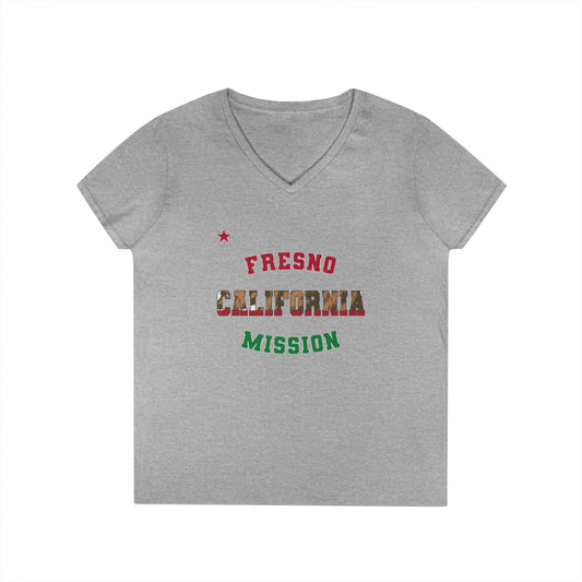 California Fresno English - Ladies' V-Neck T-Shirt