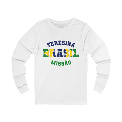 Brazil Teresina Portuguese - Unisex Long Sleeve Cotton Jersey