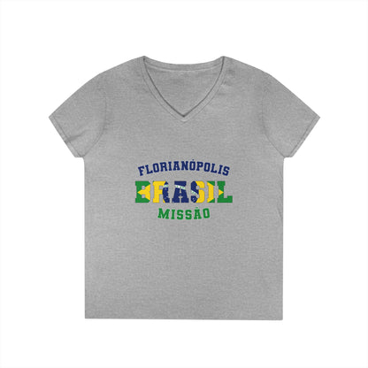 Brazil Florianopolis Portuguese - Ladies' V-Neck T-Shirt