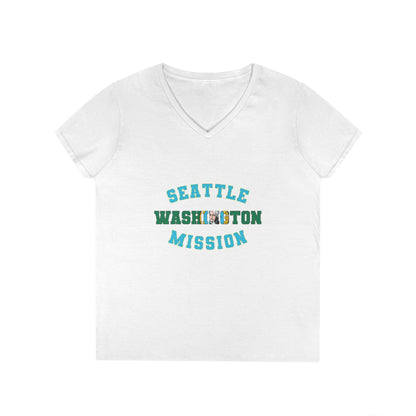 Washington Seattle English - Ladies' V-Neck T-Shirt