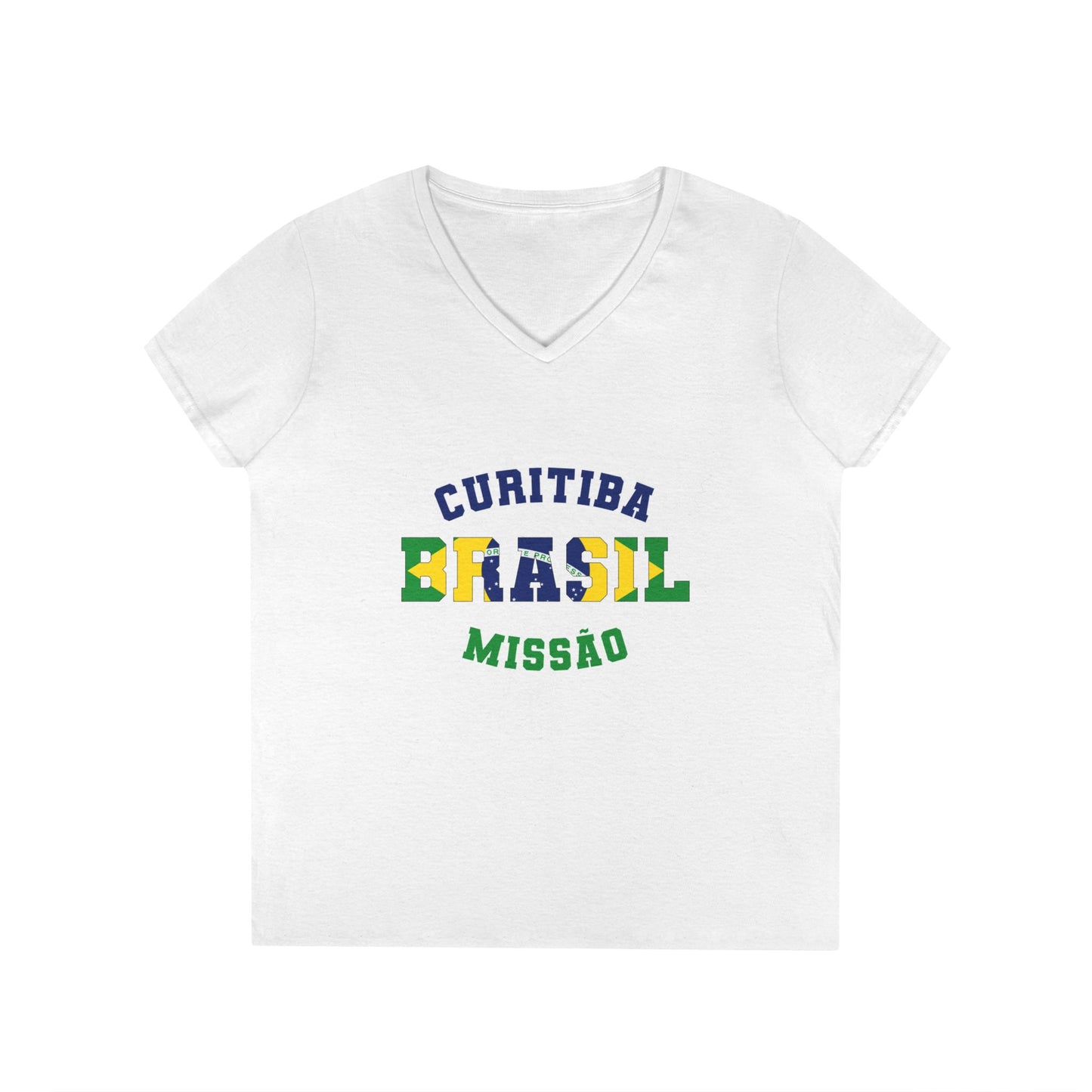 Brazil Curitiba Portuguese - Ladies' V-Neck T-Shirt