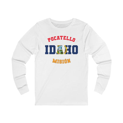Idaho Pocatello Spanish - Unisex Long Sleeve Cotton Jersey