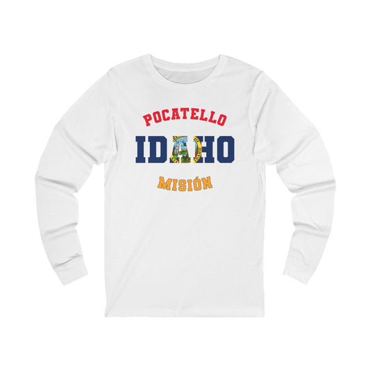 Idaho Pocatello Spanish - Unisex Long Sleeve Cotton Jersey