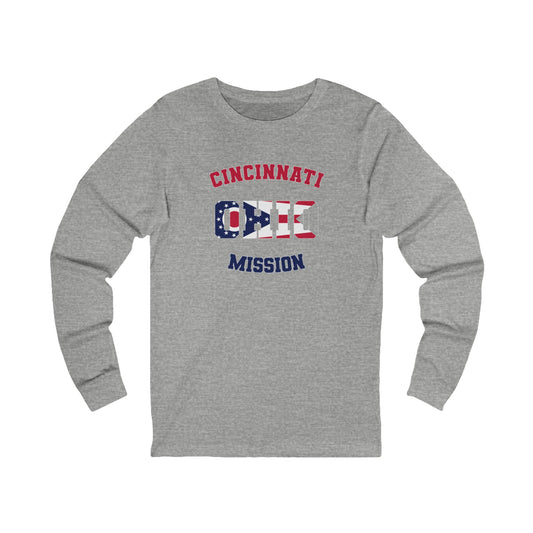 Ohio Cincinnati English - Unisex Long Sleeve Cotton Jersey