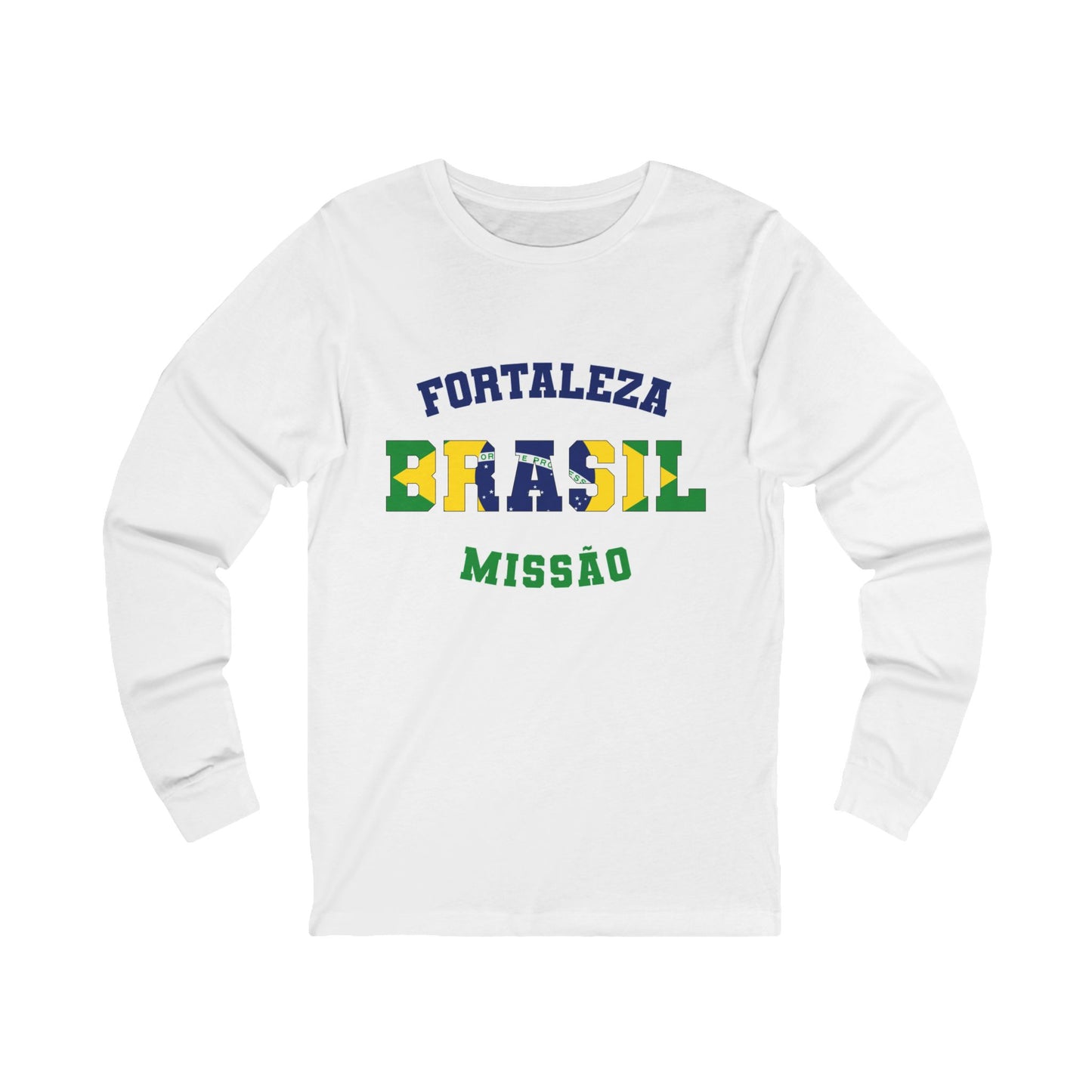 Brazil Fortaleza Portuguese - Unisex Long Sleeve Cotton Jersey