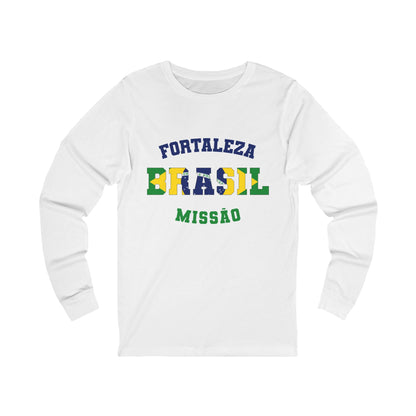 Brazil Fortaleza Portuguese - Unisex Long Sleeve Cotton Jersey