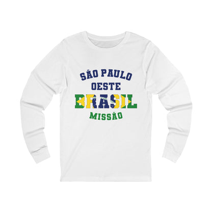 Brazil Sao Paulo West Portuguese - Unisex Long Sleeve Cotton Jersey