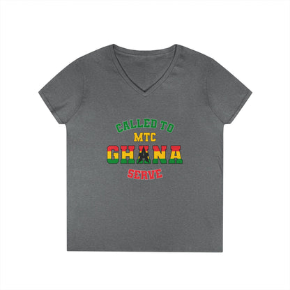 Ghana MTC English - Ladies' V-Neck T-Shirt