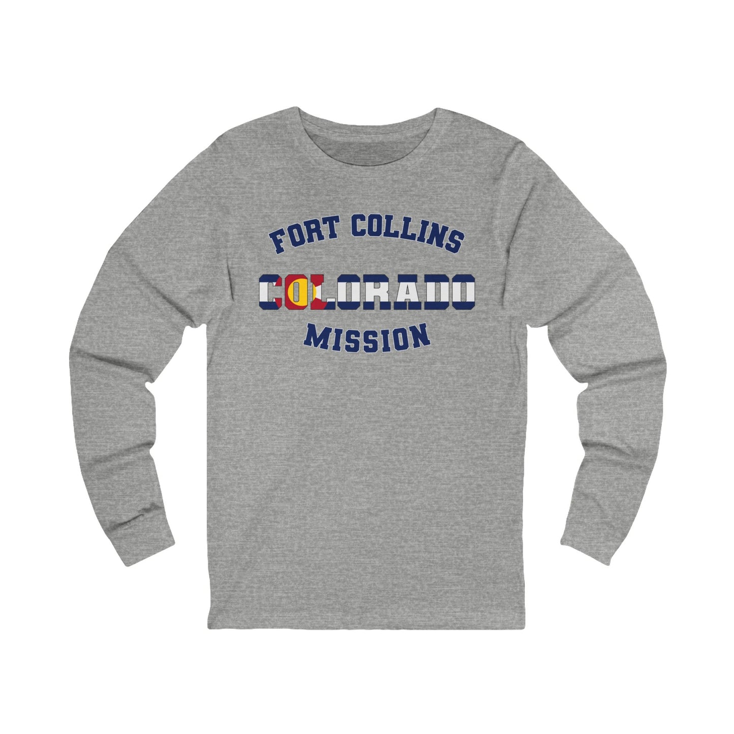 Colorado Fort Collins English - Unisex Long Sleeve Cotton Jersey