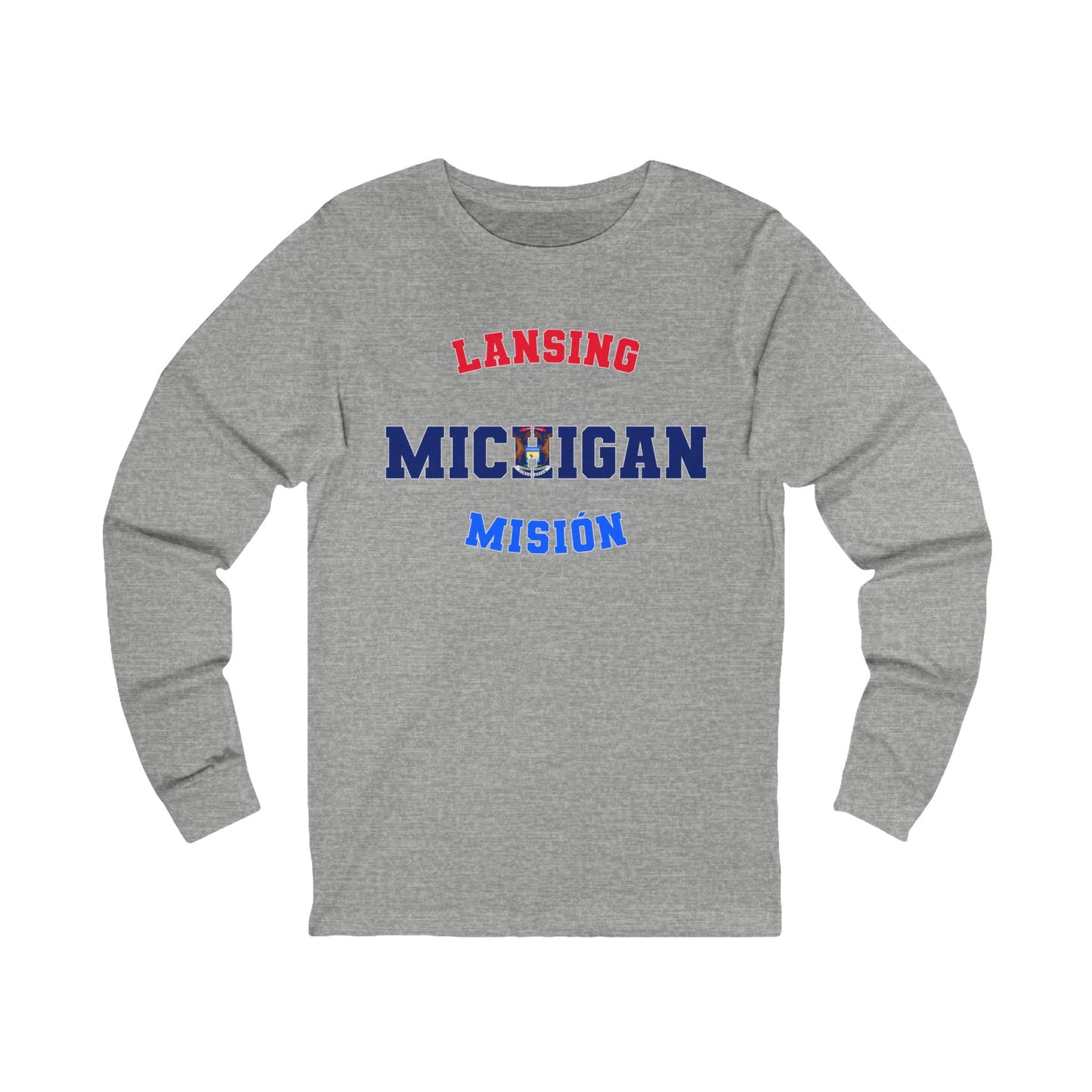 Michigan Lansing Spanish - Unisex Long Sleeve Cotton Jersey