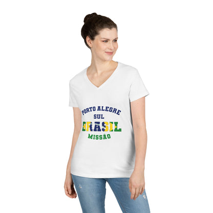 Brazil Porto Alegre South Portuguese - Ladies' V-Neck T-Shirt