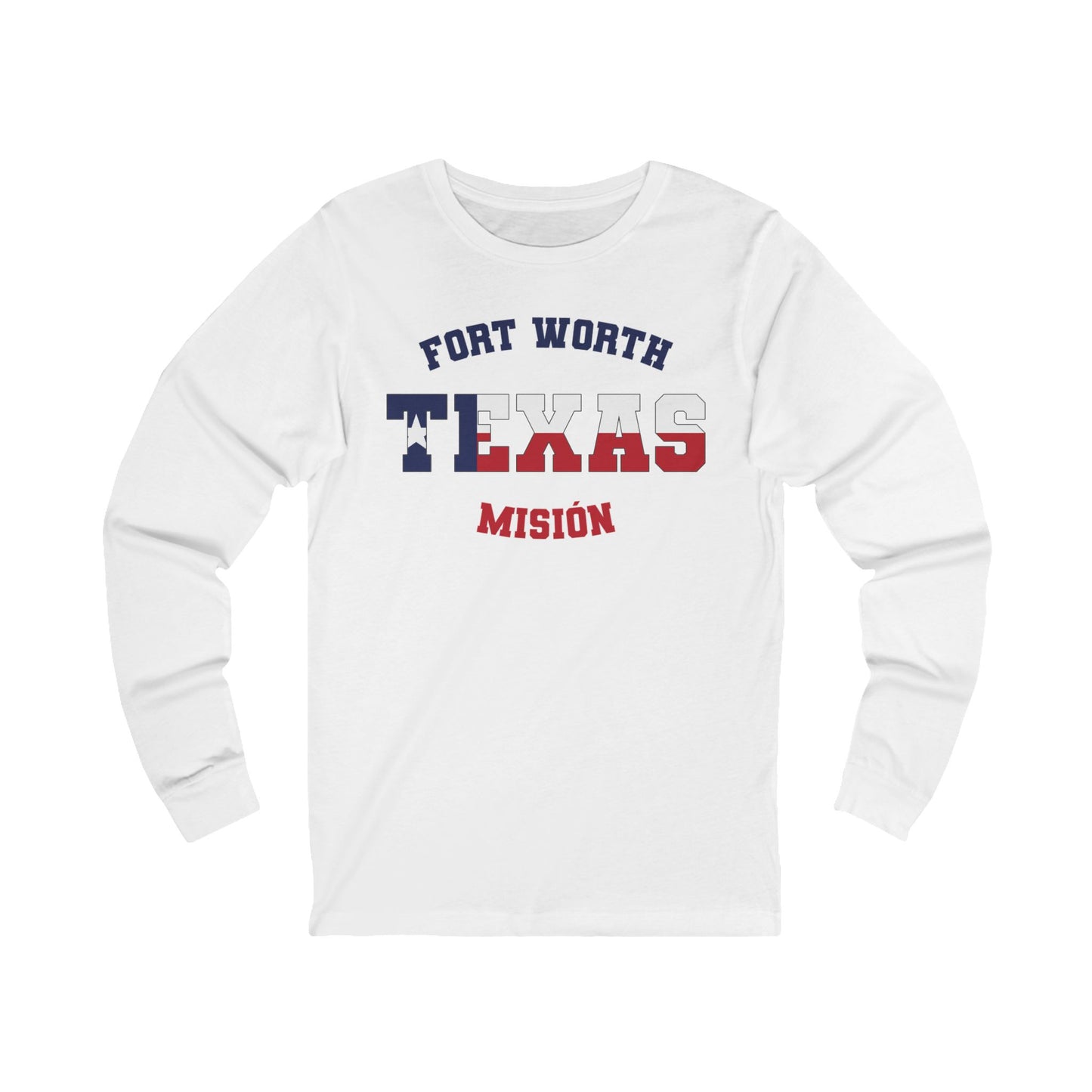 Texas Fort Worth Spanish - Unisex Long Sleeve Cotton Jersey