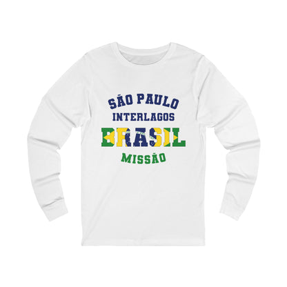 Brazil Sao Paulo Interlagos Portuguese - Unisex Long Sleeve Cotton Jersey