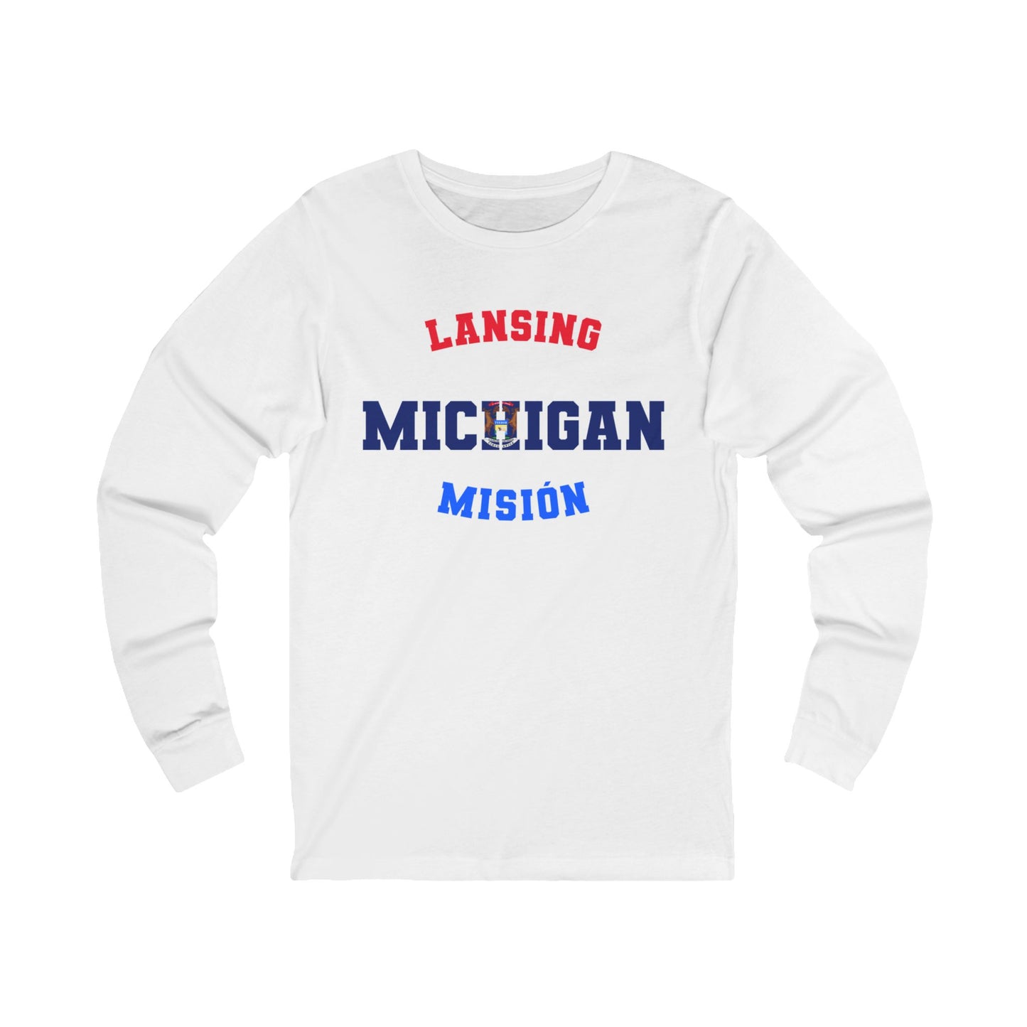 Michigan Lansing Spanish - Unisex Long Sleeve Cotton Jersey