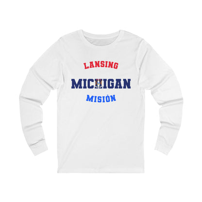 Michigan Lansing Spanish - Unisex Long Sleeve Cotton Jersey