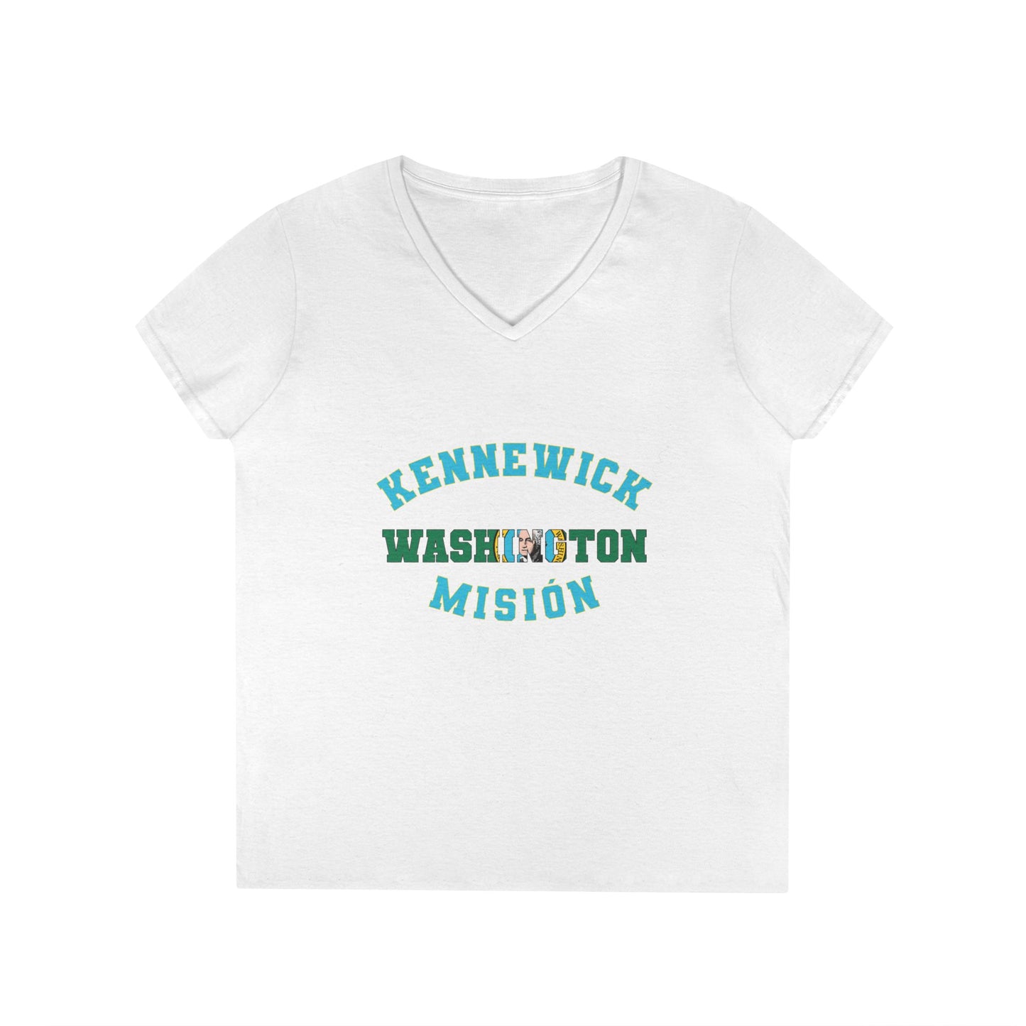 Washington Kennewick Spanish - Ladies' V-Neck T-Shirt