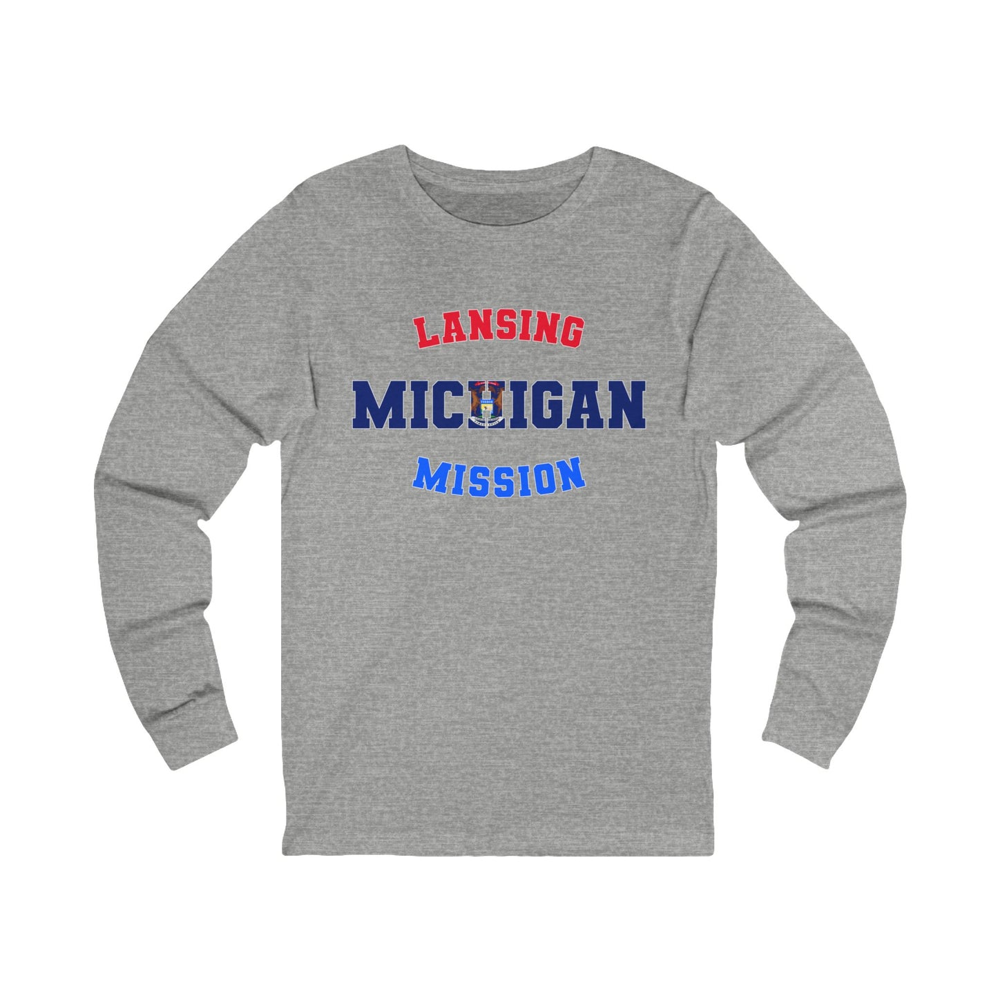 Michigan Lansing English - Unisex Long Sleeve Cotton Jersey