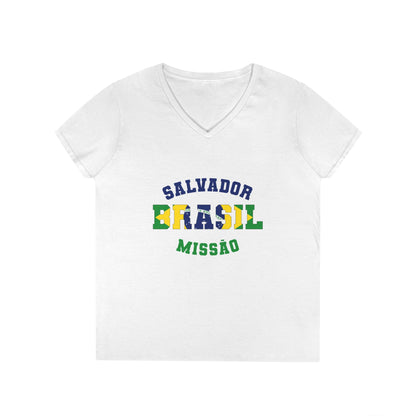 Brazil Salvador Portuguese - Ladies' V-Neck T-Shirt