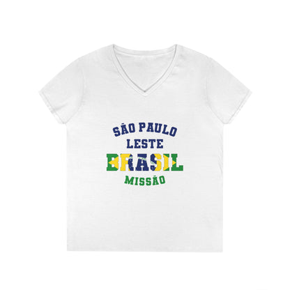 Brazil Sao Paulo East Portuguese - Ladies' V-Neck T-Shirt