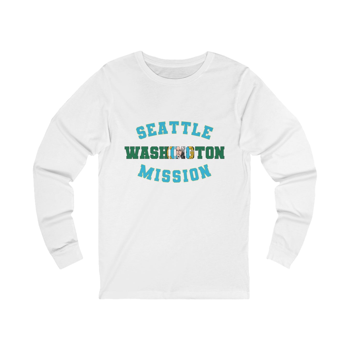 Washington Seattle English - Unisex Long Sleeve Cotton Jersey