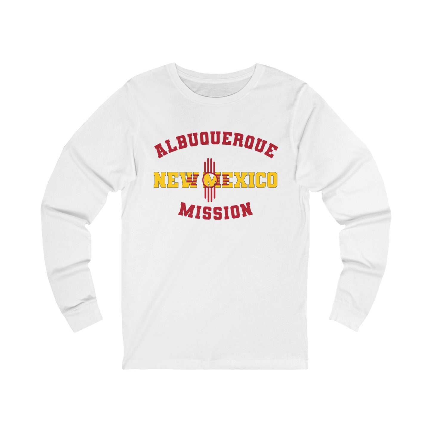 New Mexico Albuquerque English - Unisex Long Sleeve Cotton Jersey