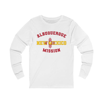 New Mexico Albuquerque English - Unisex Long Sleeve Cotton Jersey
