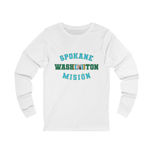 Washington Spokane Spanish - Unisex Long Sleeve Cotton Jersey