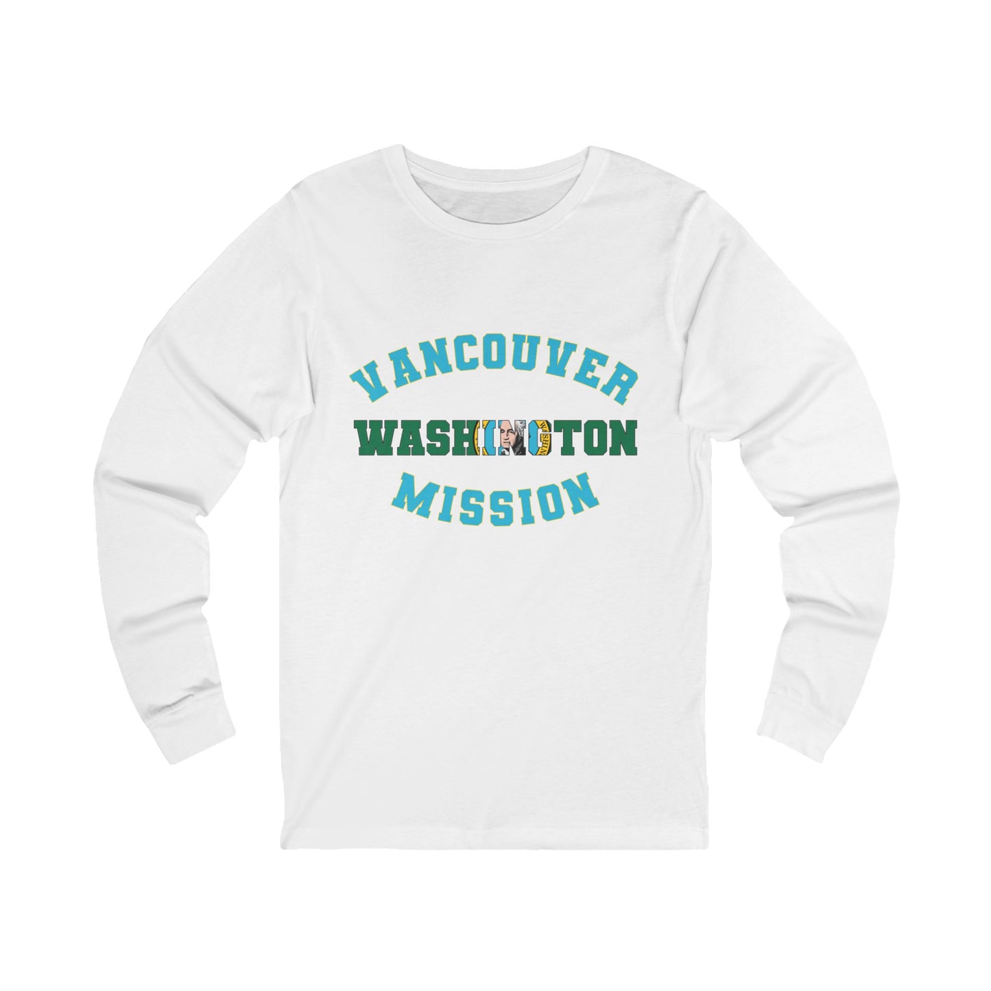 Washington Vancouver English - Unisex Long Sleeve Cotton Jersey