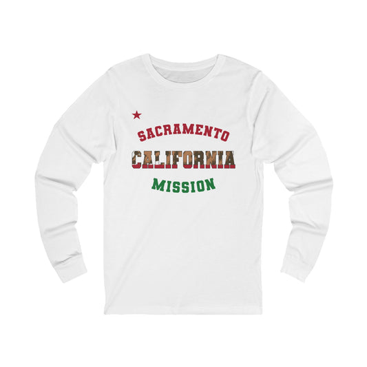 California Sacramento English - Unisex Long Sleeve Cotton Jersey