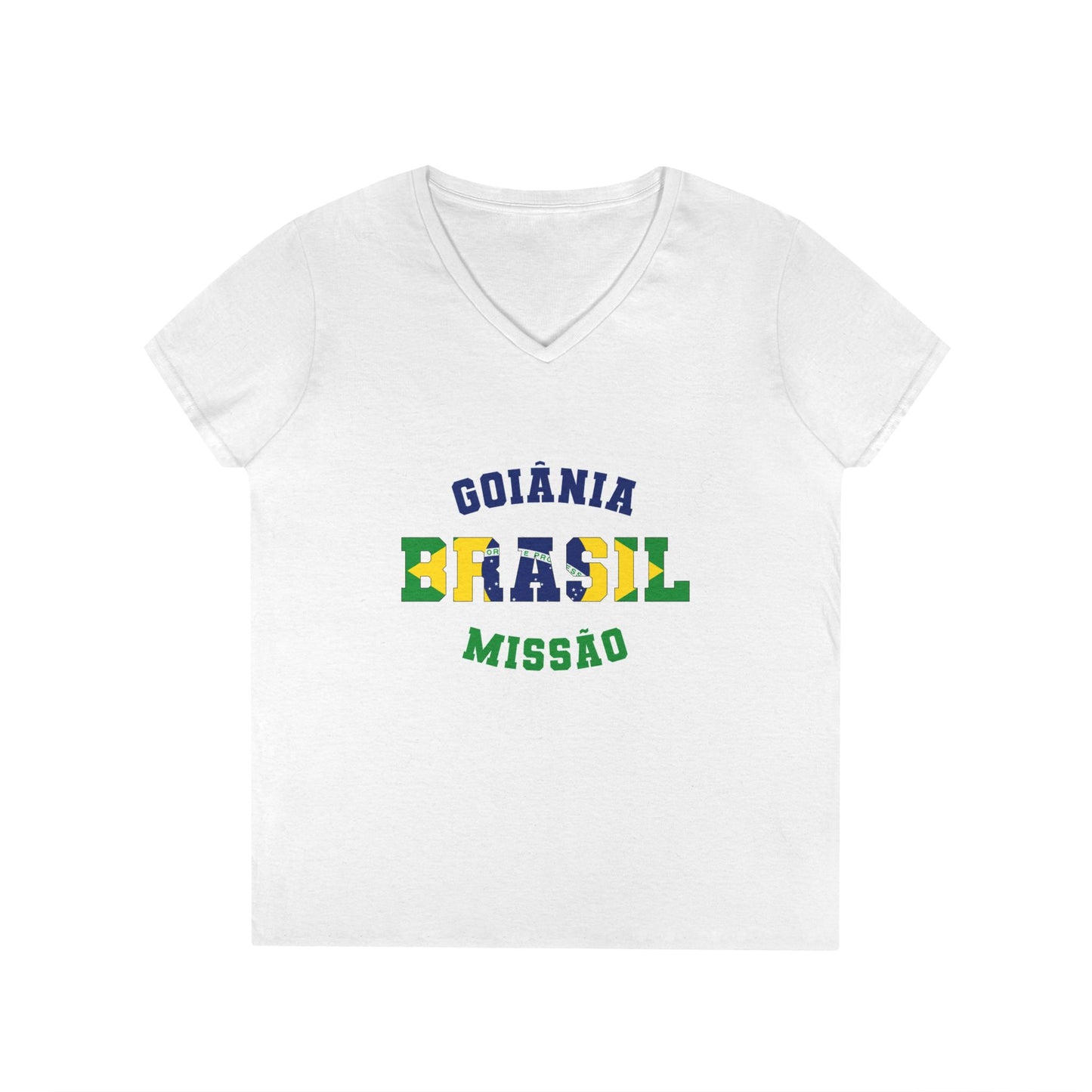 Brazil Goiania Portuguese - Ladies' V-Neck T-Shirt