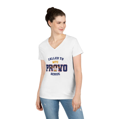 Provo MTC English Old Utah Flag - Ladies' V-Neck T-Shirt