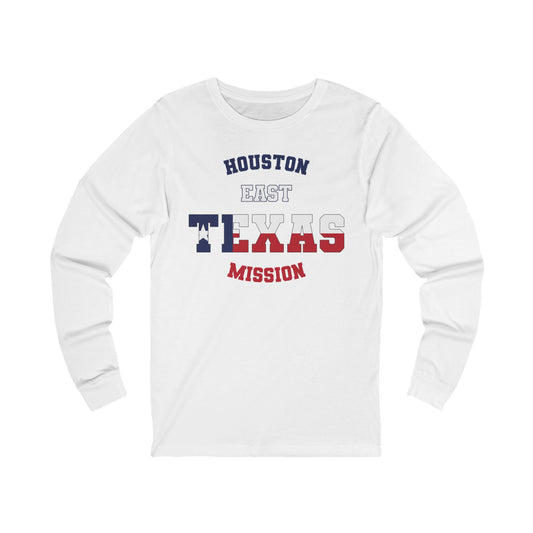 Texas Houston East English - Unisex Long Sleeve Cotton Jersey