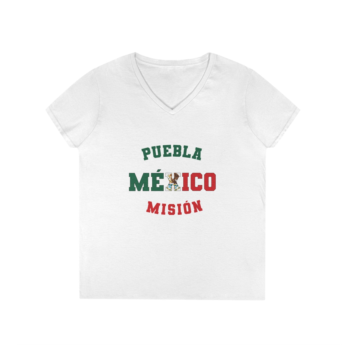 Mexico Puebla Spanish - Ladies' V-Neck T-Shirt