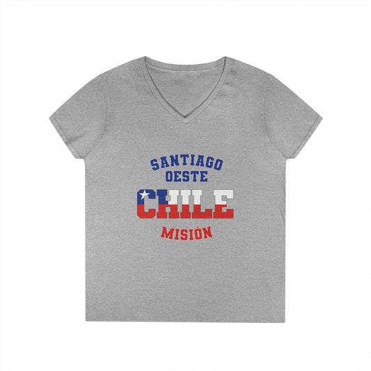 Chile Santiago West Spanish - Ladies' V-Neck T-Shirt