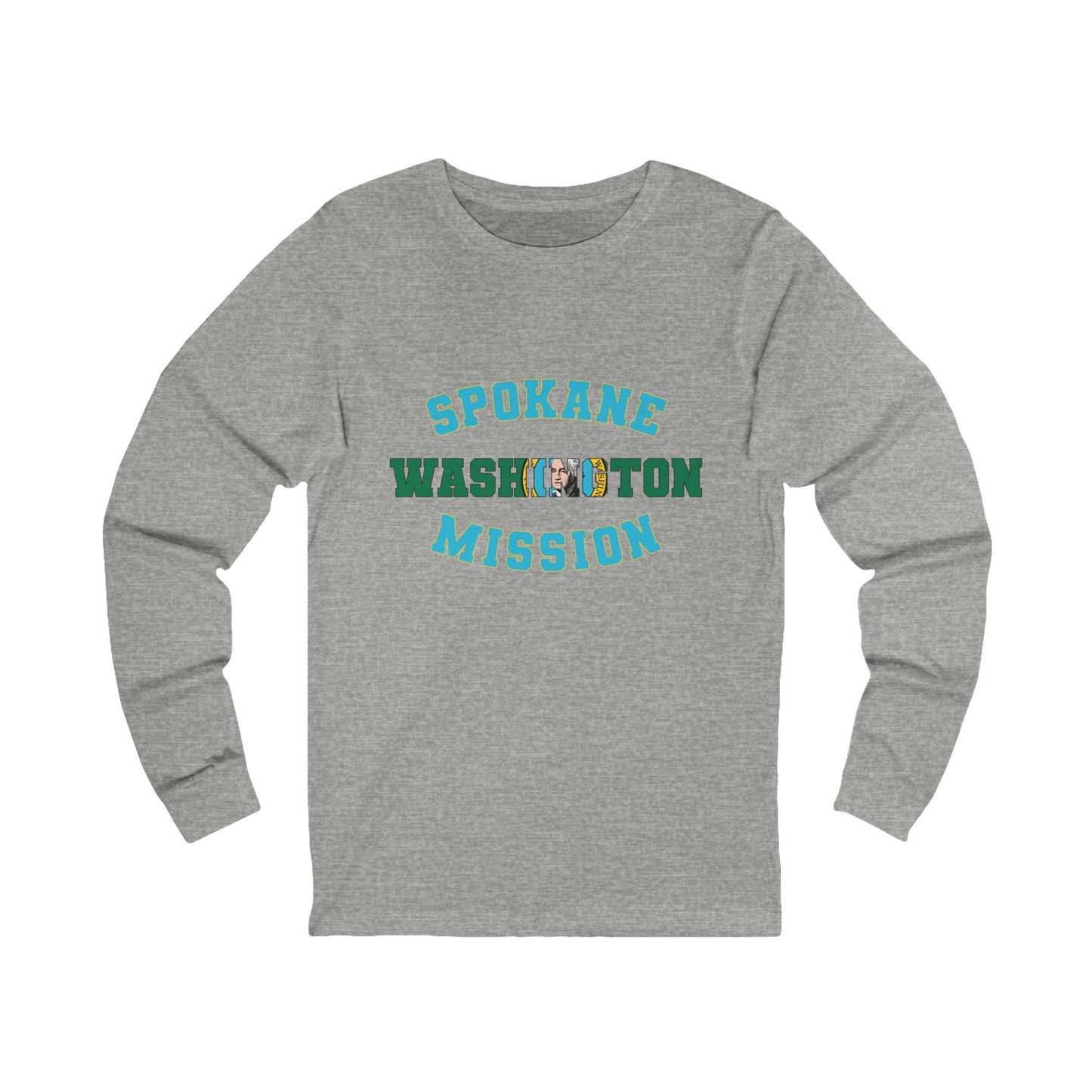 Washington Spokane English - Unisex Long Sleeve Cotton Jersey