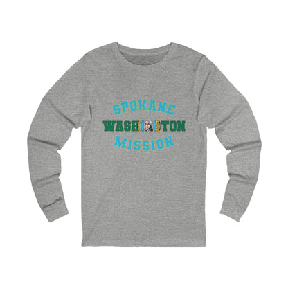 Washington Spokane English - Unisex Long Sleeve Cotton Jersey