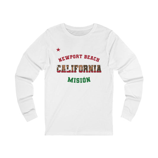California Newport Beach Spanish - Unisex Long Sleeve Cotton Jersey
