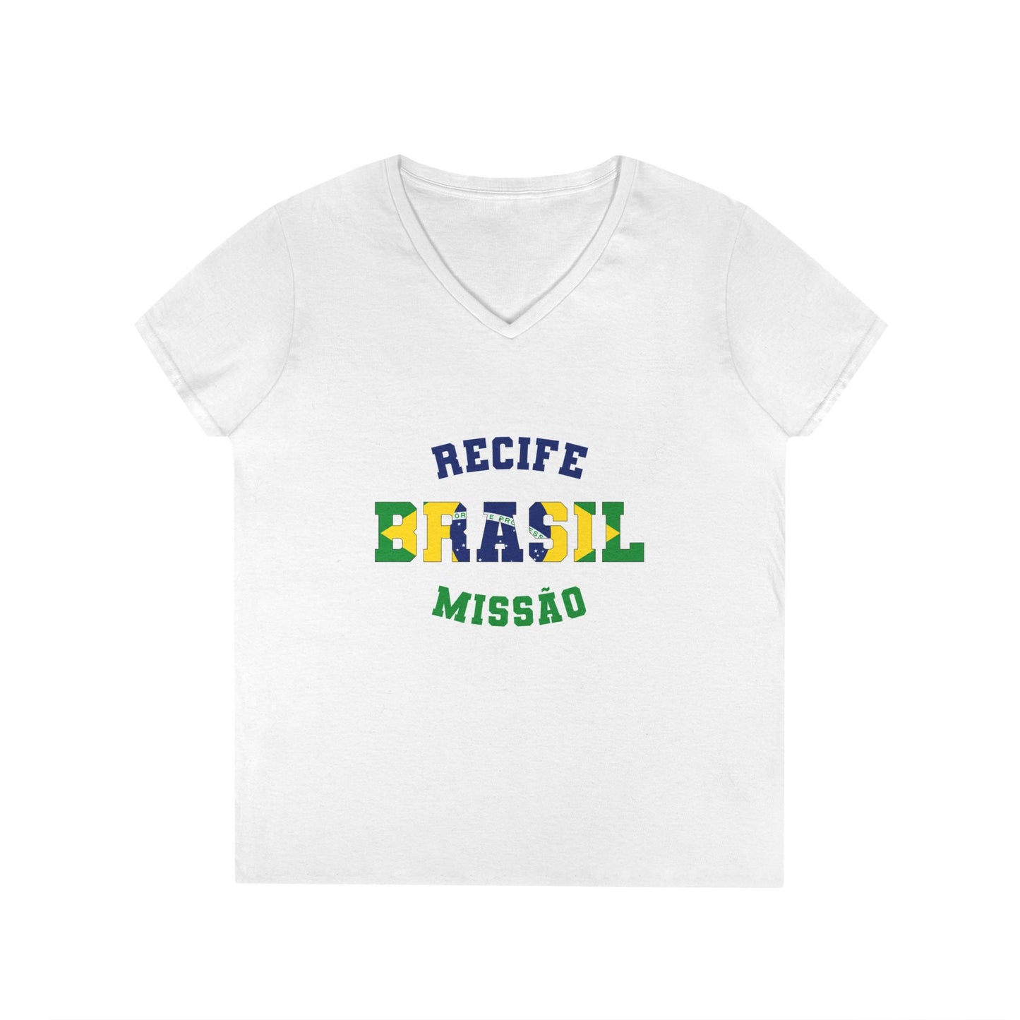 Brazil Recife Portuguese - Ladies' V-Neck T-Shirt