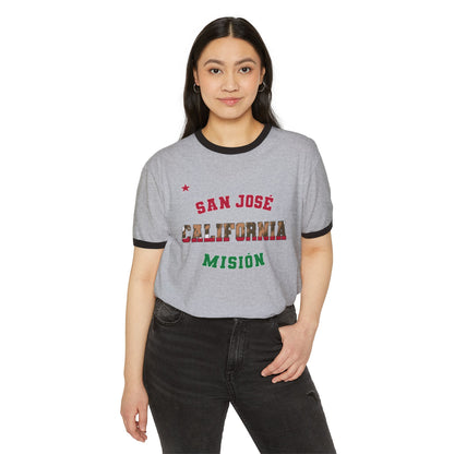 California San Jose Spanish - Unisex Cotton Ringer T-Shirt
