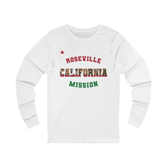 California Roseville English - Unisex Long Sleeve Cotton Jersey
