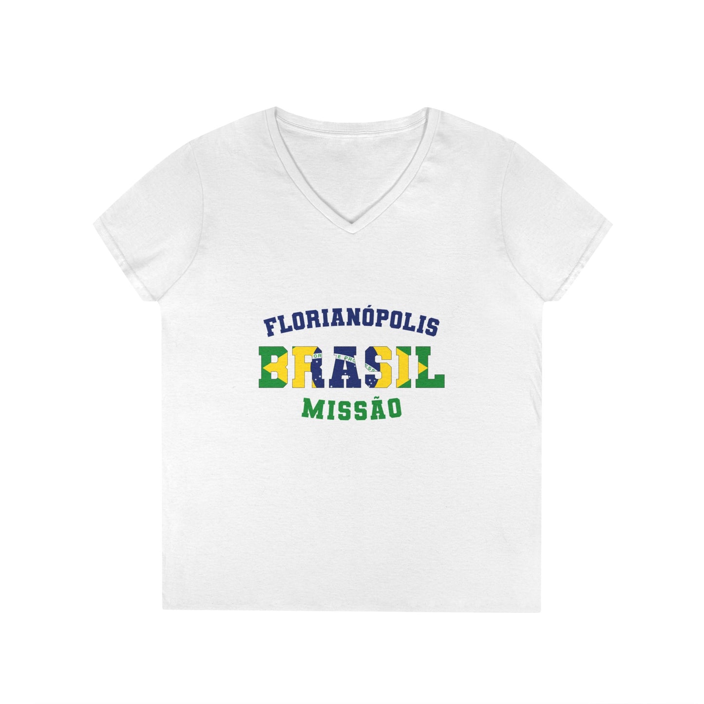 Brazil Florianopolis Portuguese - Ladies' V-Neck T-Shirt