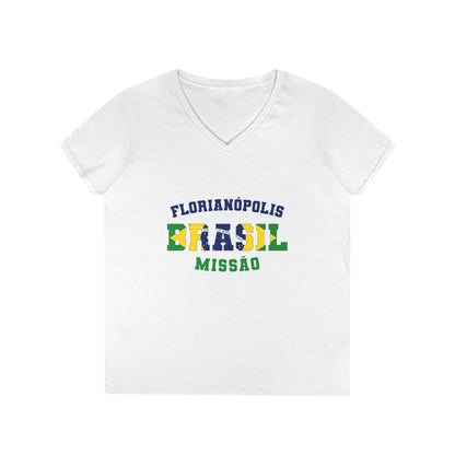 Brazil Florianopolis Portuguese - Ladies' V-Neck T-Shirt