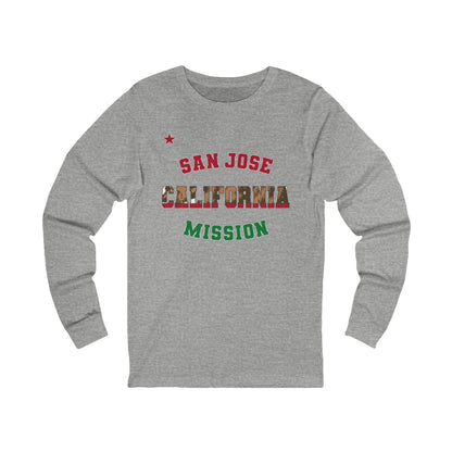 California San Jose English - Unisex Long Sleeve Cotton Jersey