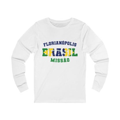 Brazil Florianopolis Portuguese - Unisex Long Sleeve Cotton Jersey