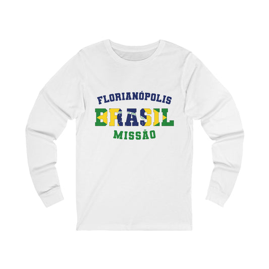 Brazil Florianopolis Portuguese - Unisex Long Sleeve Cotton Jersey