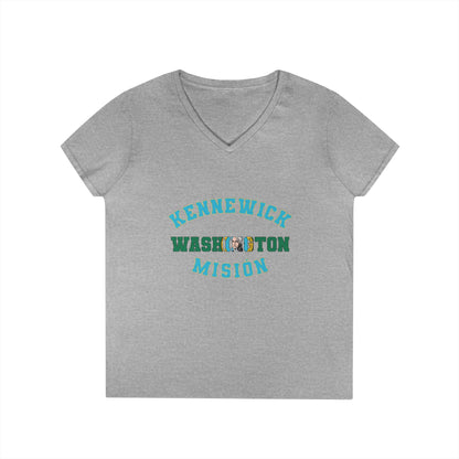 Washington Kennewick Spanish - Ladies' V-Neck T-Shirt