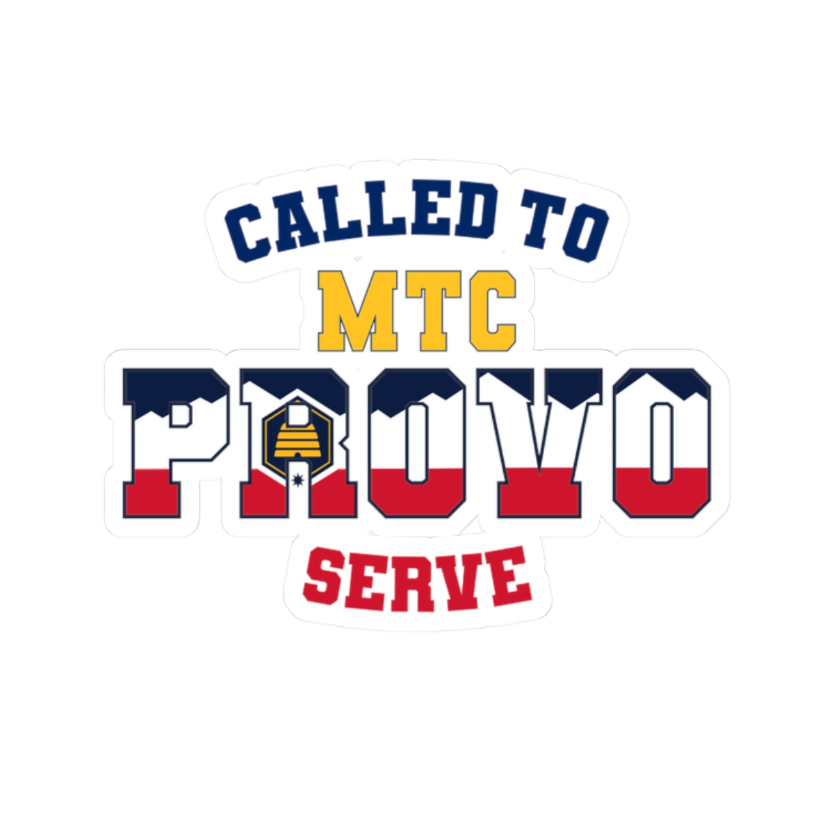 Provo MTC English New Utah Flag - Kiss-Cut Stickers