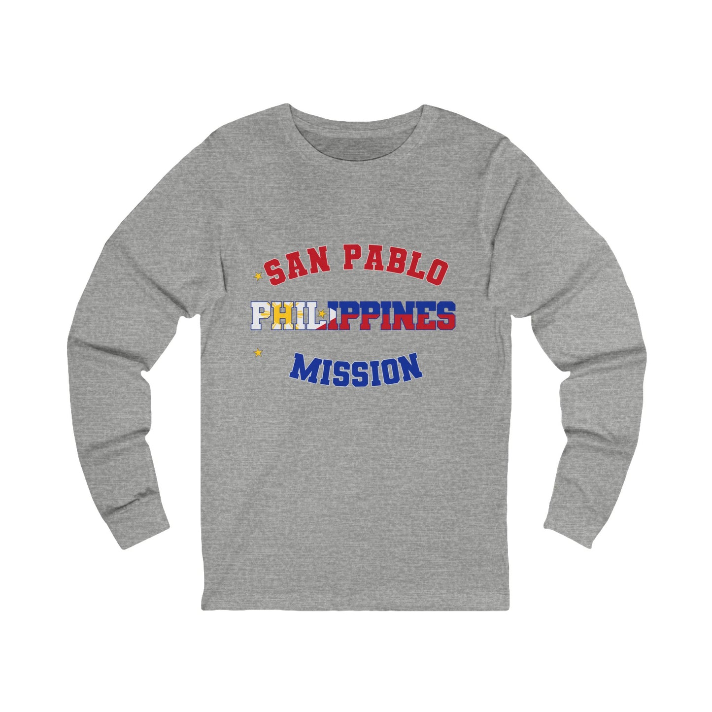 Philippines San Pablo English - Unisex Long Sleeve Cotton Jersey